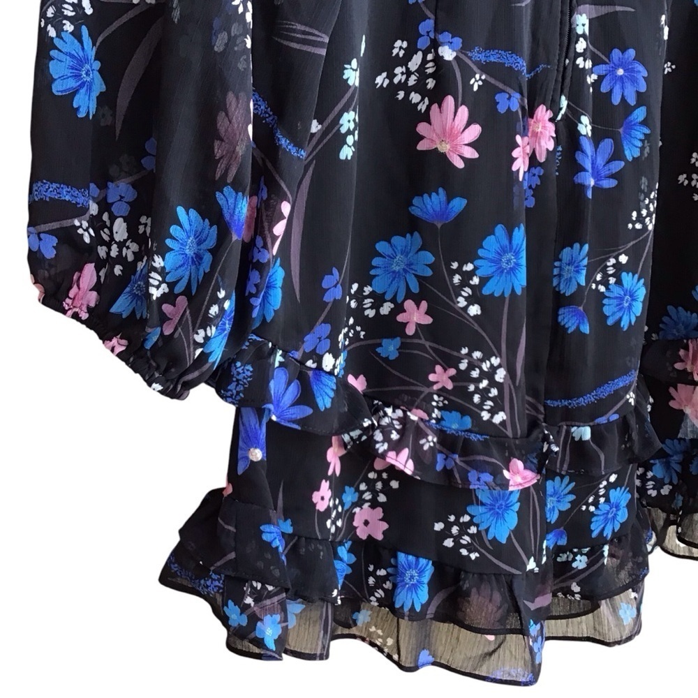 B Darlin Emma Printed Ruffle Dress NEW - Picture 9 of 11